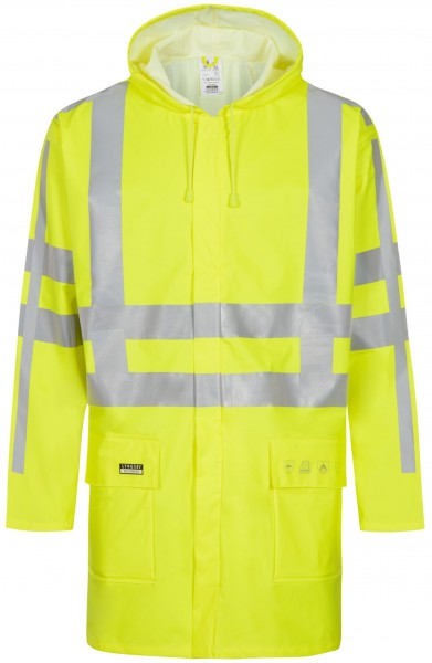 Lyngsøe FR-LR55-RWS flame retardant PU warning rain jacket