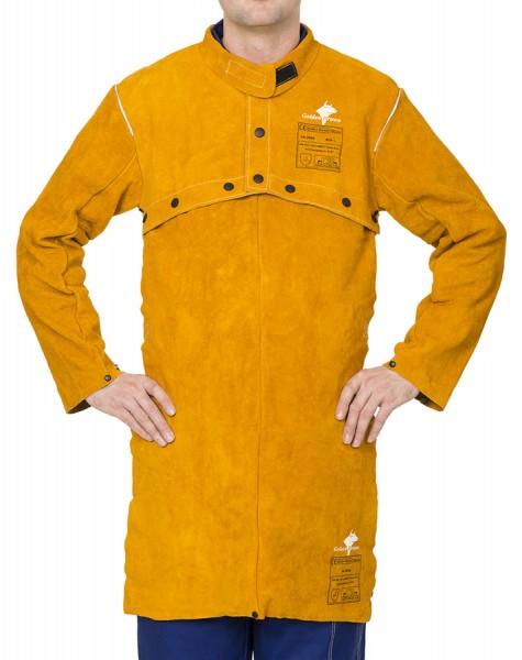 Weldas Golden Brown 44-2800 cow split leather welding protection Sigma jacket