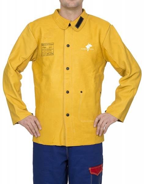 Weldas Golden Brown 44-5530 Full Leather Welding Protection Jacket