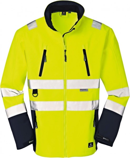4 Protect PITTSBURGH 3471 Warning protection softshell jacket light orange marine