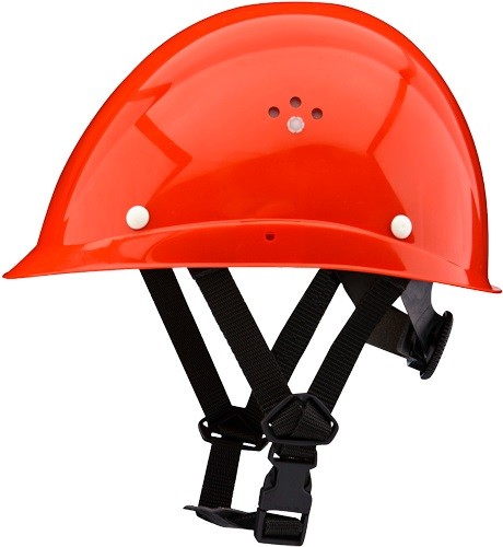 VOSS Mast climbing helmet with 4-point fork chinstrap and twist lock