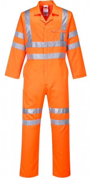 Portwest RT42 RIS warning protection coverall orange