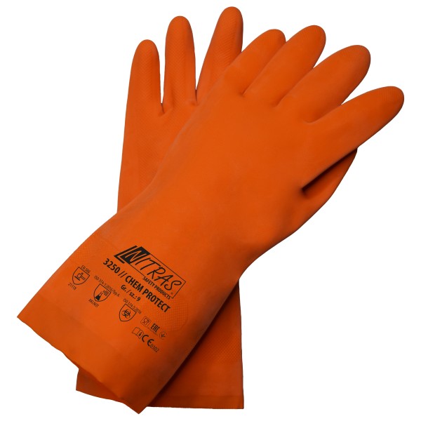 Nitras 3250 Chem Protect Latex Chemical Protective Gloves