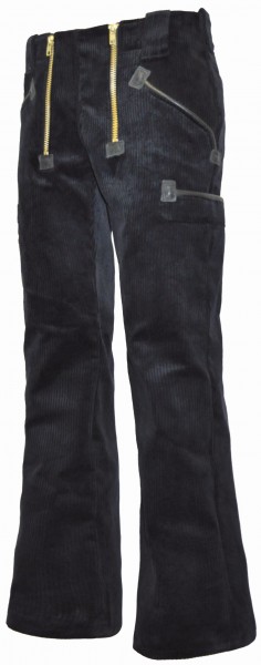 Eiko Rockford 74 cm flare three wire corduroy guild trousers with genuine leather trim