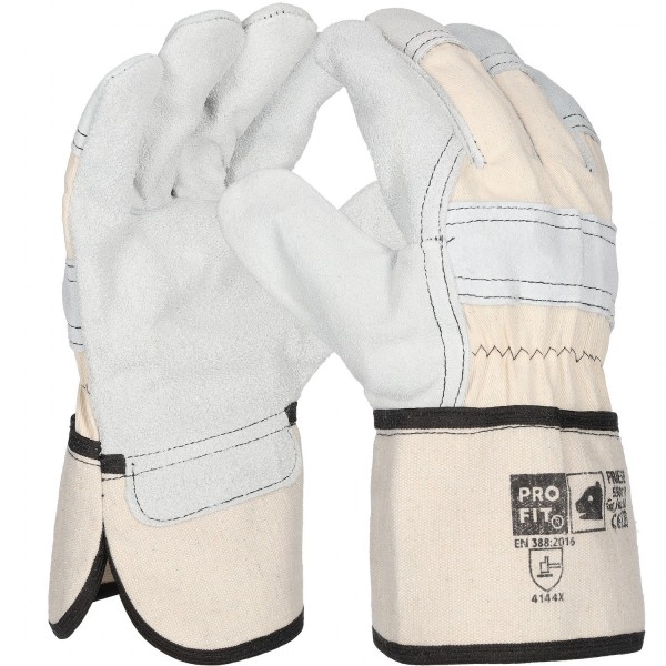Pro-Fit 550113 Friese cow split leather protective gloves