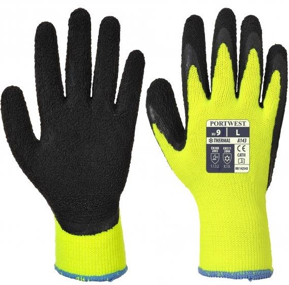 Portwest A143 Thermal Soft Grip Latex Protective Gloves
