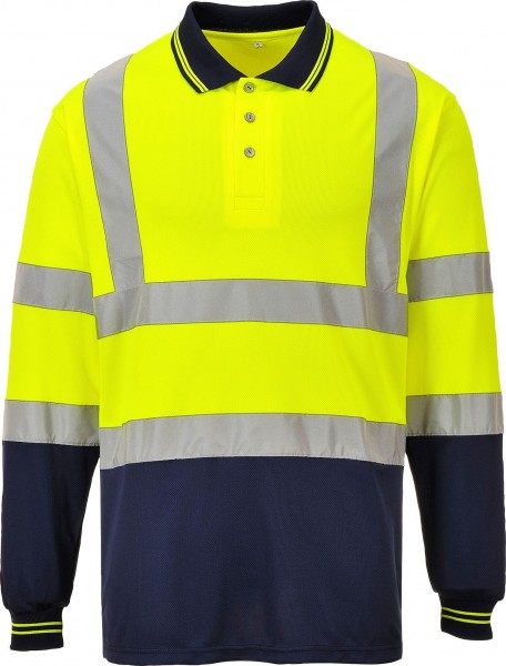 Portwest S279 two-tone long-sleeved warning polo shirt