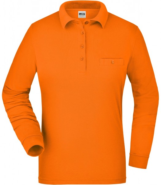 James & Nicholson JN865 Ladies Long Sleeve Workwear Polo in 17 Colours