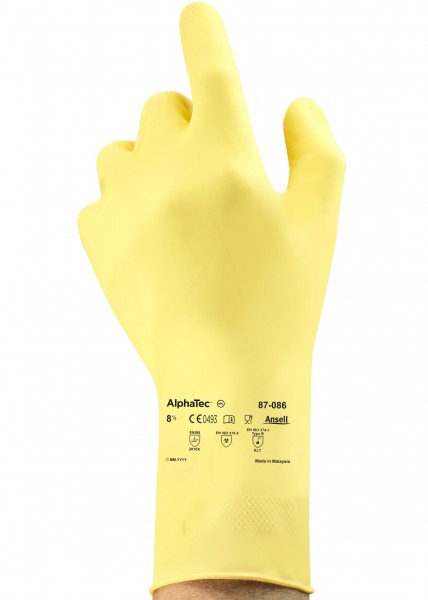 Ansell AlphaTec 87-086 Latex chemical protective gloves