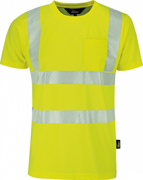 Vizwell VWTS3NY warning protection cool pass t-shirt bright yellow