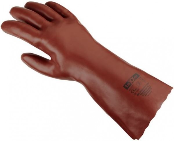 texxor 2171 PVC gloves reddish brown 35cm