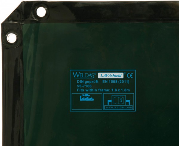 Weldas LAVAshield® 55-7166 Welding curtain, 174 x 174 cm