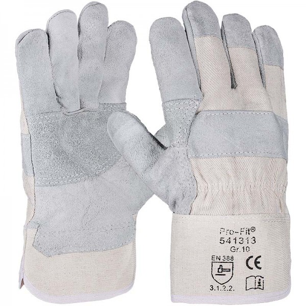 Pro-Fit 541313 Dune Cowhide Split Leather Protective Gloves