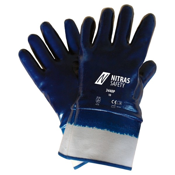 Nitras 3440P Premium Cotton Gloves with Nitrile Coating
