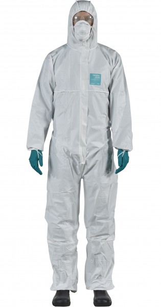 Microgard / AlphaTec 2000 Standard Overall with Hood for Safety Catcher Model 162 white