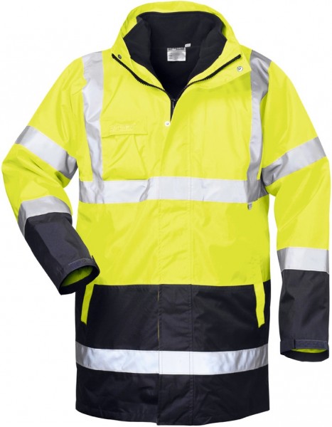 Safestyle 23548 SPENCER 4 in 1-warning protection parka bright yellow/marine