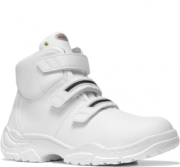 Elten White Strap Mid 760171 Boots ESD S3 with Velcro white