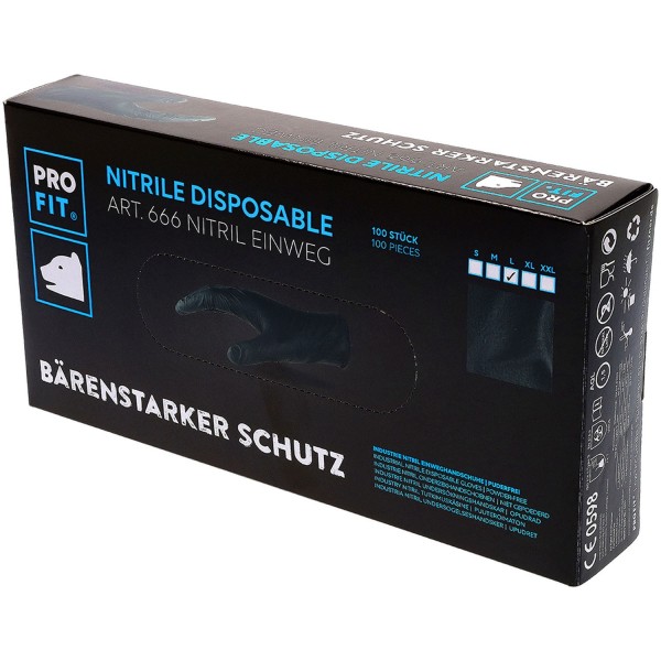Pro-Fit 666 Nitrile disposable gloves unpowdered