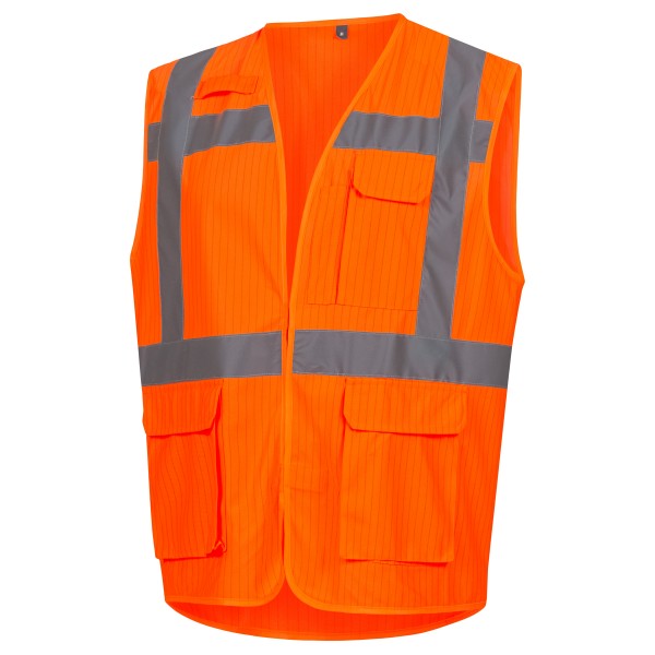 Nitras high visibility vest with shoulder stripes