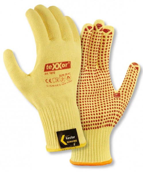 texxor 1972 Medium knit heat protection gloves with studs