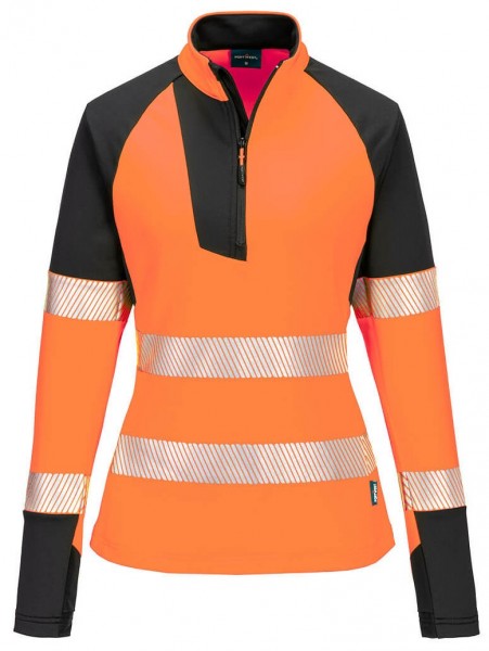 Portwest T173 - PW3 High visibility ladies sweatshirt 1/4 zipper