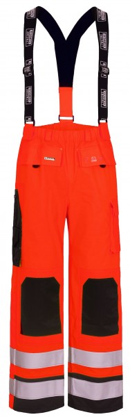 Lyngsøe FR-LR6022 flame-retardant high-visibility dungarees in heavy PU quality