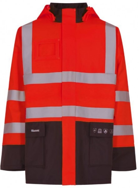 Lyngsøe FR-LR5025 flame retardant women high visibility rain jacket