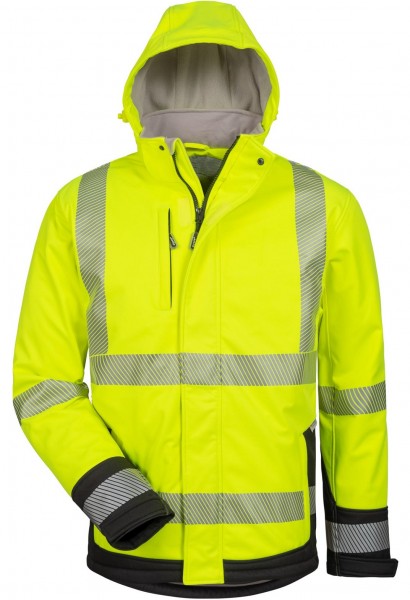 elysee 23426 MELVIN winter softshell jacket with warning protection, bright yellow/black
