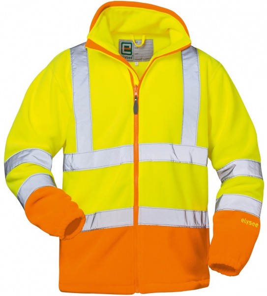 elysee 22719 LEO Warning protection fleece jacket bright yellow fluorescent orange