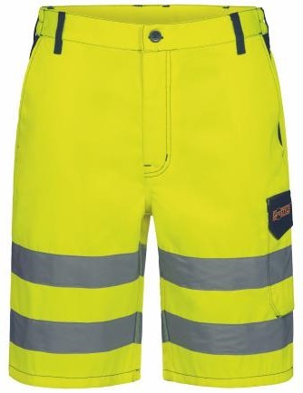 Safestyle 23726 JESSEN high-visibility shorts fluorescent yellow-navy
