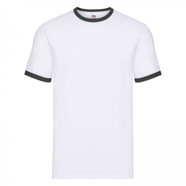 Fruit of The Loom Valueweight Ringer T in 9 colours