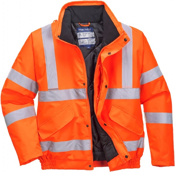 Portwest S463 Warning protection bomber jacket bright yellow