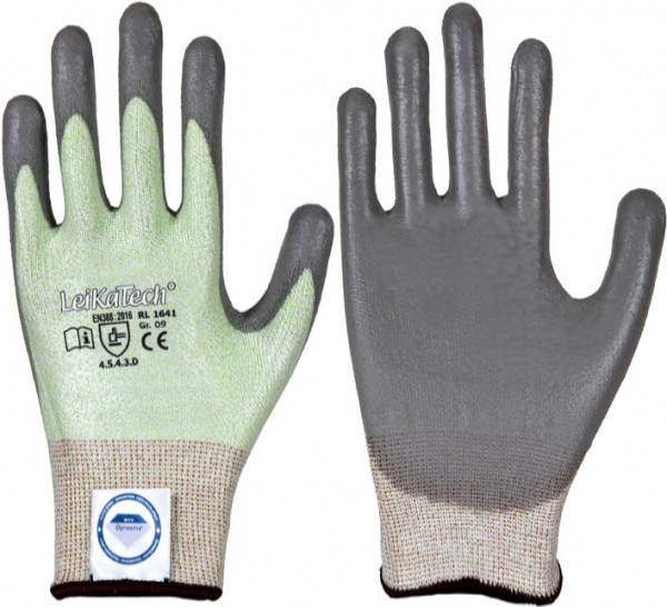 LeikaTech 1641 PU cut protection gloves level D