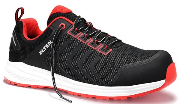 Elten Livas 720831 safety low ESD S1P shoes black-red