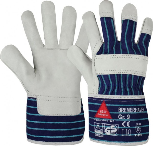 Hase 292000 BREMERHAVEN cow grain leather protective gloves