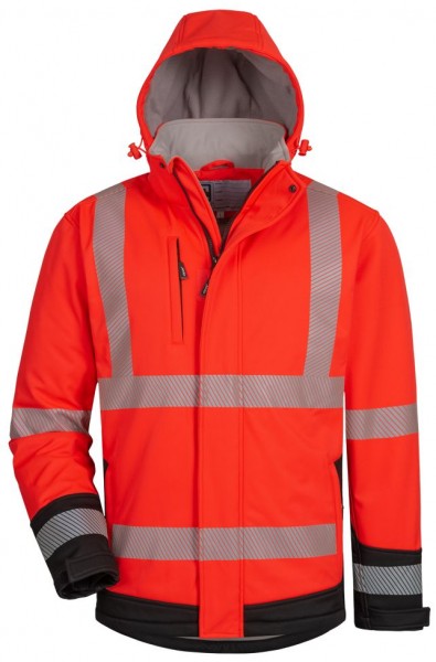 elysee KALEB 23435 high-visibility softshell jacket fluorescent red