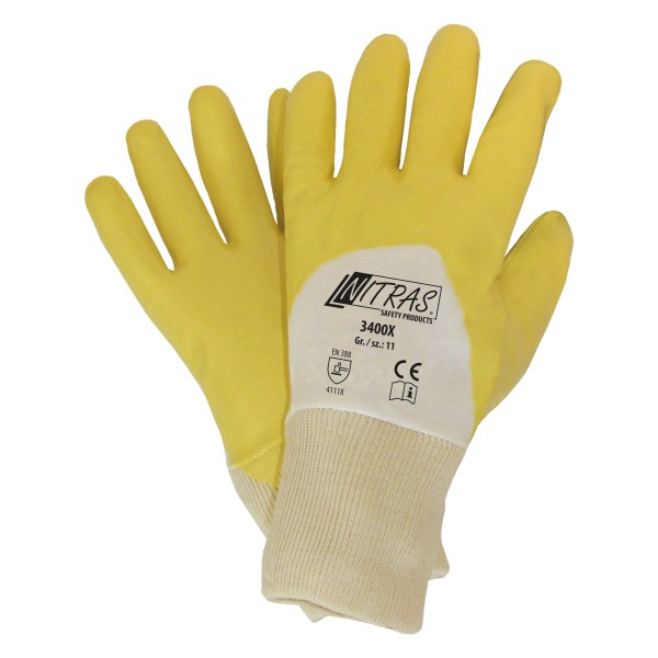 Nitras 3400X Cotton gloves with nitrile coating