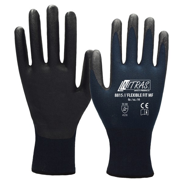 Nitras 8815 Flexible Fit MF Protective Gloves with Nitrile Foam Coating