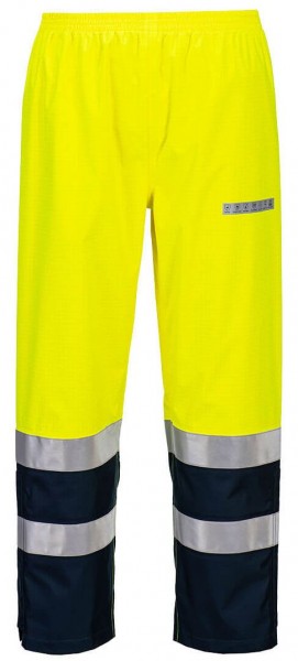 Portwest FR410 Bizflame multinorm waistband pants fluorescent yellow navy
