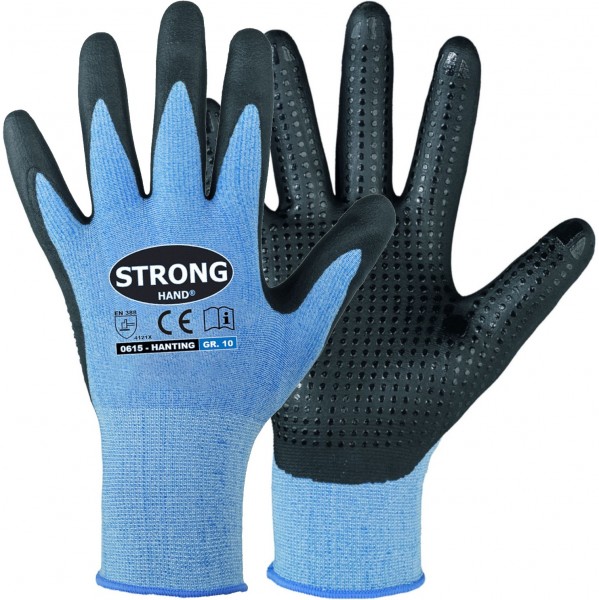 Stronghand 0615 Hanting protective gloves nitrile with nubs