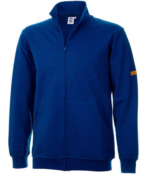 ESD Sweat-Jacket/Zip cobalt blue 300g/m²