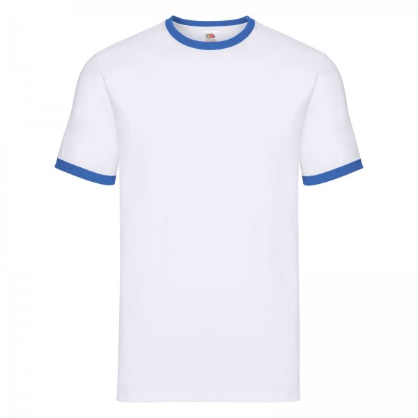 Fruit of The Loom Valueweight Ringer T in 9 colours