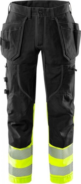 Fristads 132849 High Vis craftsman stretch trousers 2608 FASG with high-visibility protection