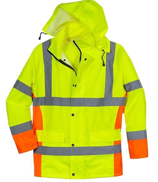 Scheibler Warning protection rain jacket yellow-orange