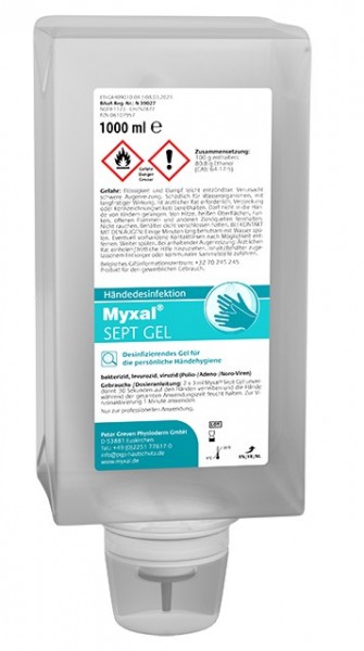 Greven Disinfection gel Sept Gel 1 litre Vario bottle