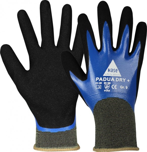 Hase 508680 PADUA DRY+ Nylon protective gloves with nitrile coating