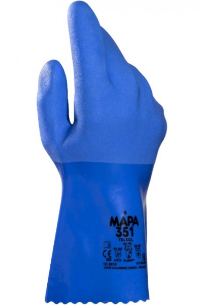 Mapa Telblue 351 PVC chemical protective gloves