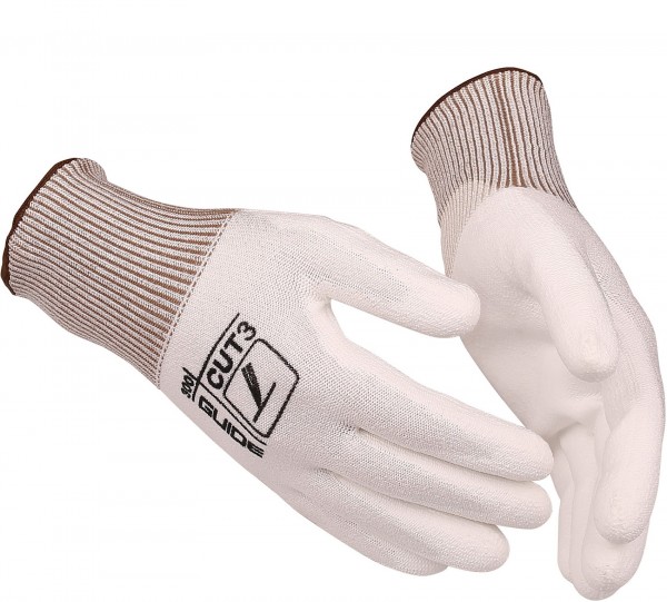 Guide 300WH PU cut protection gloves partially coated level B