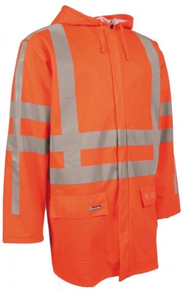 Lyngsøe LR75-RWS high visibility rain jacket PU