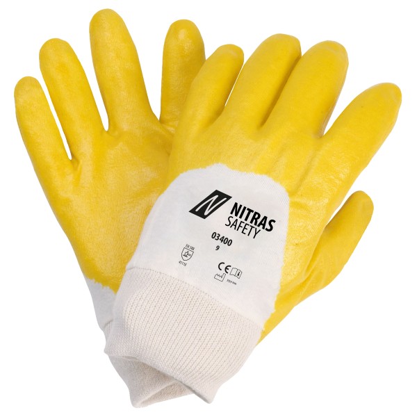Nitras 03400 Cotton gloves with nitrile coating